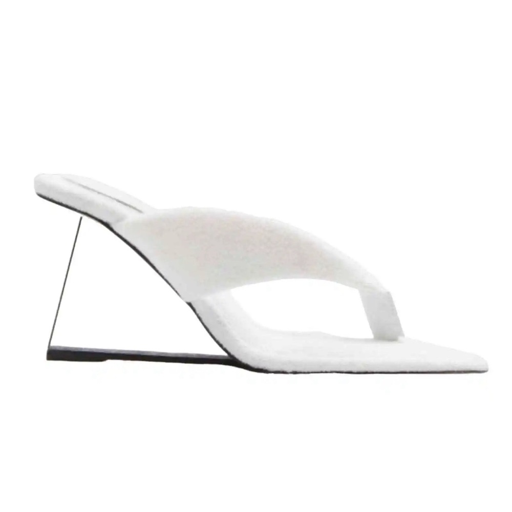 Good American White Terry Sandle, size 6.5 - Picture 2 of 11